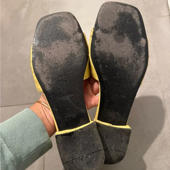 Prada Women's Yellow Slide Sandals - Picture 5 of 5